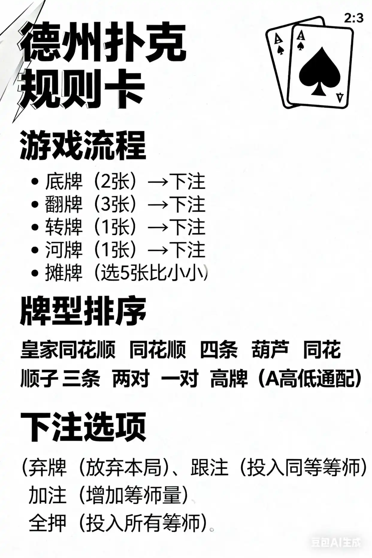 新手秒懂版_德州扑克核心规则玩法_德州扑克规则