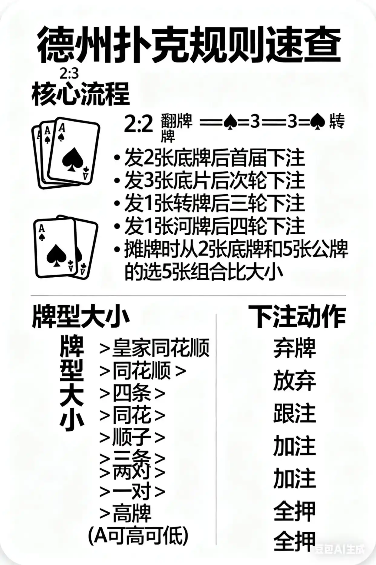 新手秒懂版_德州扑克规则_德州扑克核心规则玩法