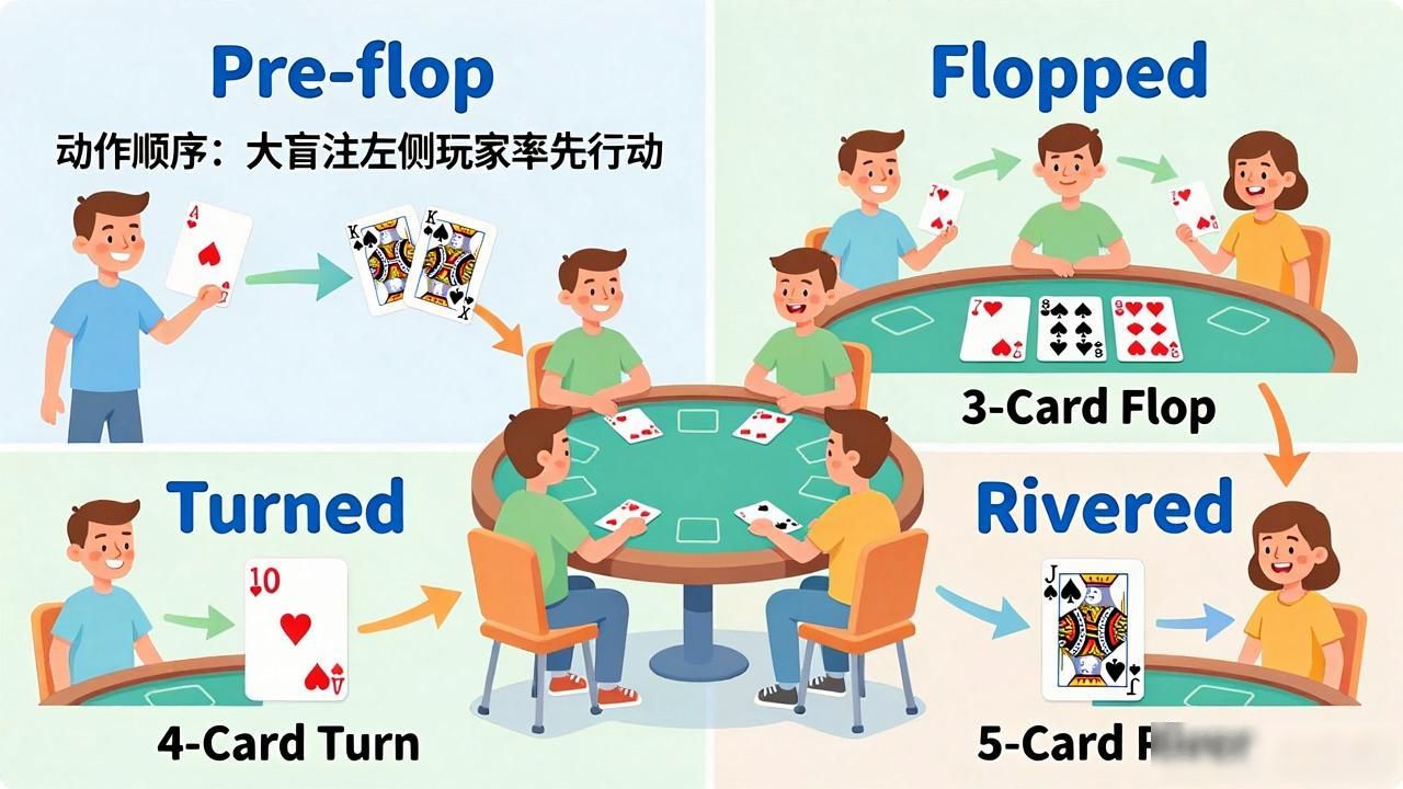 德州牌扑克的玩法_德州扑克规则_德州牌扑克游戏玩法规则